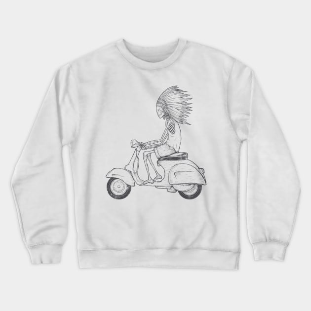 Biker Crewneck Sweatshirt by mikekoubou